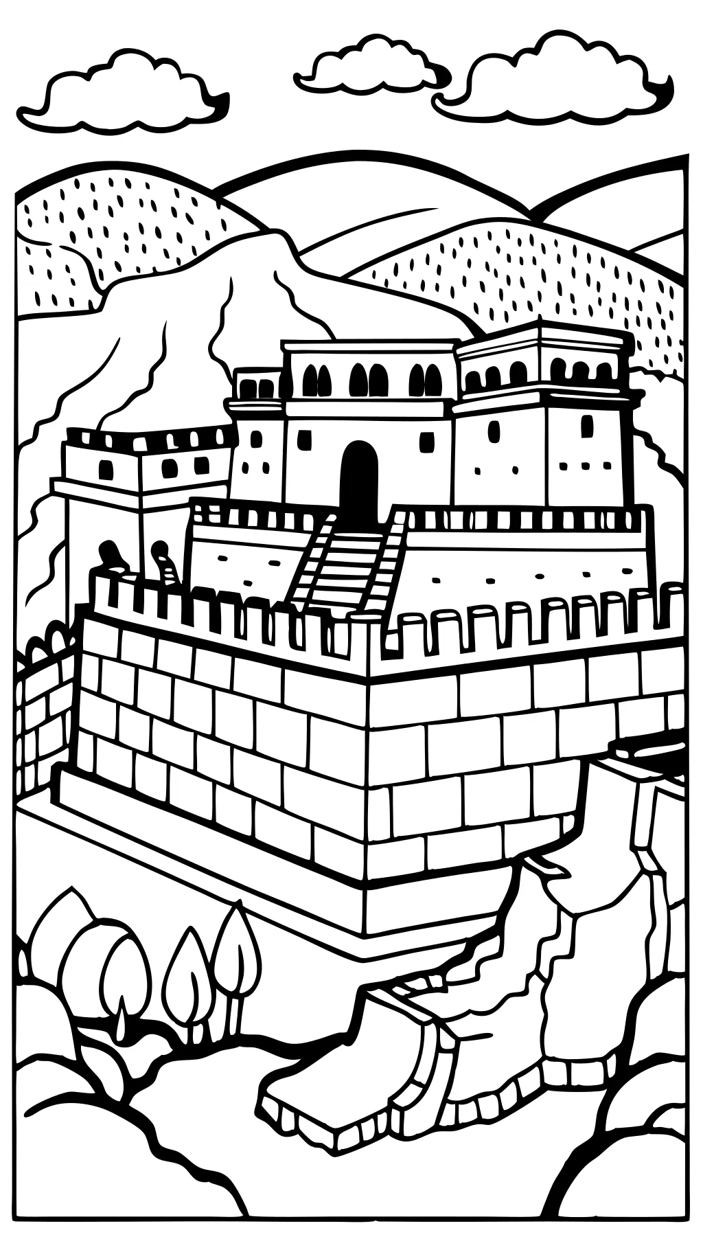 coloriage des murs de Jericho